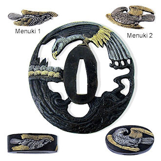 MF6033 - Osprey Handmade Tsuba & Furniture Set