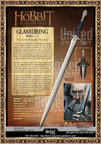 Glamdering - Sword of Gandolf the Grey from the Hobbit Movie