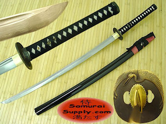 F827 - Damascus Crane Katana Sword