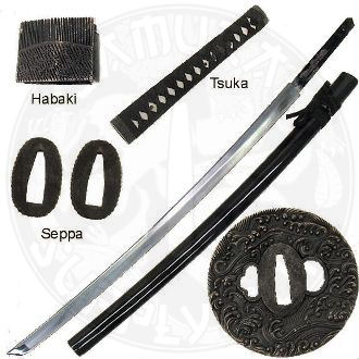 SW342BKD - Assemble Your Own Katana (Wave) Sword