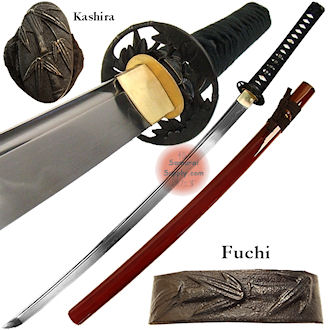 SS806RD - Musashi Red Bamboo Katana Sword