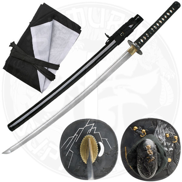 MC3055 - Bushido Raijin Folded Katana Sword - Black
